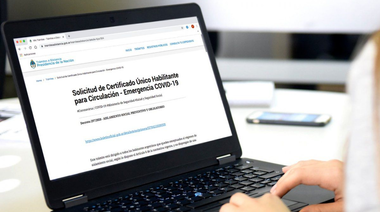 Permiso.  Único certificado para circular en el país