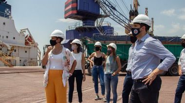 Visita del Subsecretario de Asuntos Portuarios de la Provincia al puerto de San Nicolás