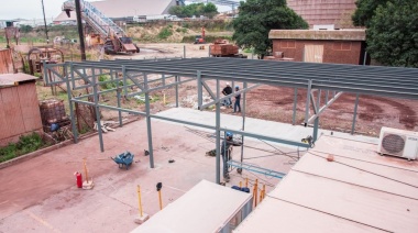 Avanza la construcción de un SUM, comedor para los trabajadores y trabajadoras del puerto San Nicolás