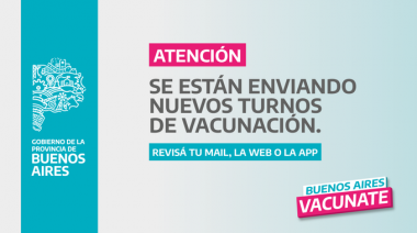 La provincia de Buenos Aires envió 350 mil turnos para primeras dosis pediátricas