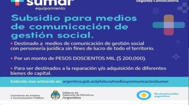 Nueva convocatoria para equipar medios de comunicación sin fines de lucro