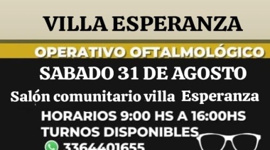 Libres del Sur te invita a Villa Esperanza a hacerte los lentes