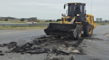 Intendentes bonaerenses salen a cortar el pasto y arreglar baches en las rutas nacionales