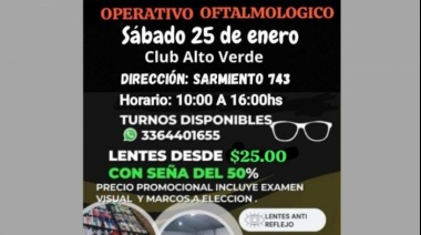 Vuelve el operativo oftalmológico a la ciudad de San Nicolás