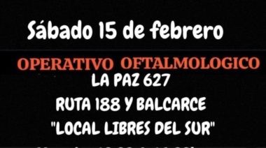 Nuevo operativo oftalmológico en San Nicolás