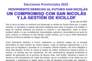 Tras el cierre de listas en San Nicolás, el MDF comparte un parte de prensa
