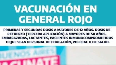 Atención General Rojo, vacunación el 5 de febrero