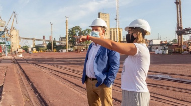 Puerto San Nicolás. Leonardo Cabrera, la Lic. Cecilia Comerio y el fortalecimiento regional