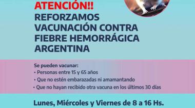 ¡Atención!  Reformamos vacunación contra la fiebre hemorrágica argentina