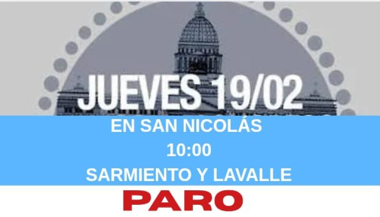 La CTA Autónoma y la CTA Buenos Aires anunciaron una movilización local en San Nicolás de los Arroyos