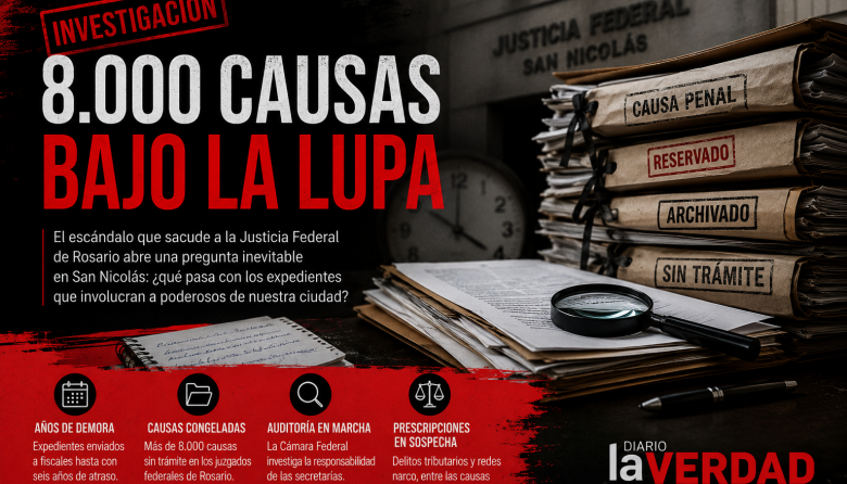 El escándalo de las 8.000 causas abre una pregunta inevitable en San Nicolás: ¿Qué pasa con los expedientes que incomodan al poder?