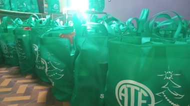 ATE entrega bolsones navideños a sus afiliados