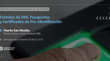 Operativo de documentación en San Nicolás