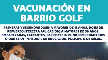 Vacunate PBA: La vacunación itinerante llega a barrio Golf