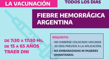 El hospital San Felipe realizará una semana de vacunación contra la Fiebre Hemorrágica Argentina
