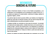 MDF San Nicolás se solidariza con los trabajadores de empresas tercerizadas de Ternium a través de un comunicado